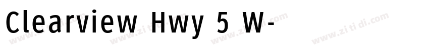 Clearview Hwy 5 W字体转换